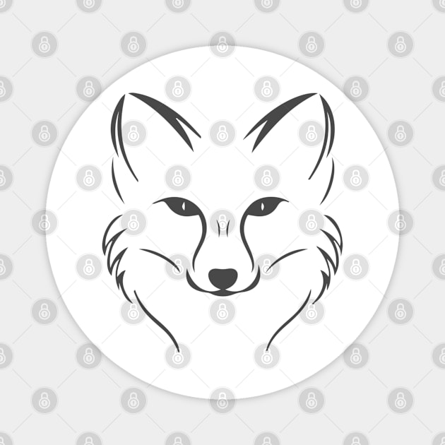 Fox head t-shirt Magnet by Brainable ART